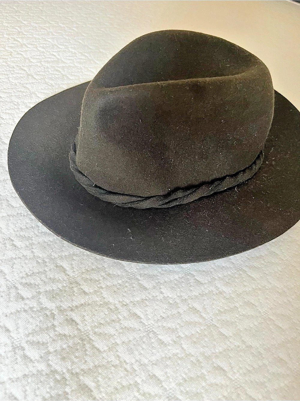 Brown Wide Structured Brim Hat